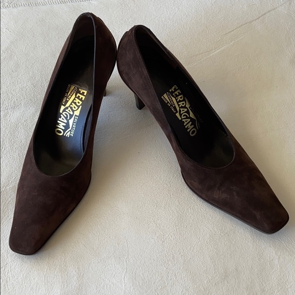 Salvatore Ferragamo Shoes - Salvatore Ferragamo Heels Suede Pumps 6 1/2